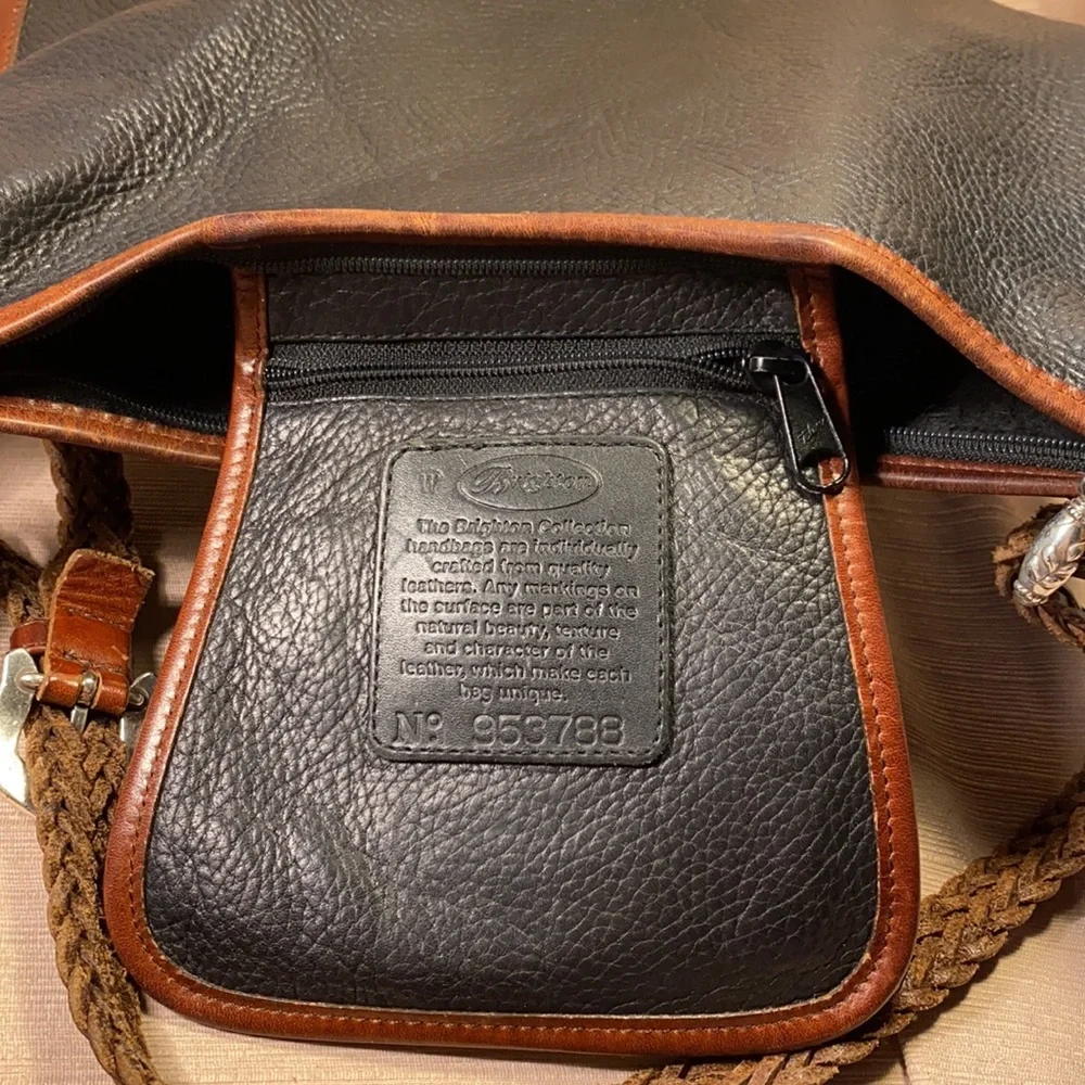 Brighton large leather bucket bag hardly worn